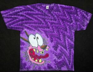 Purple Tie-Dye Cartoon T-Shirt